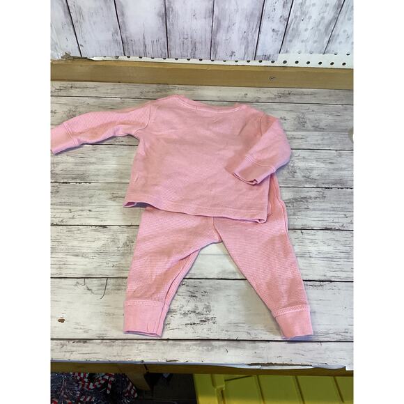 LITTLE MISH 2pc Gold printed design Love Pink Pullover & Pant Set Size- 3M - Picture 3 of 5